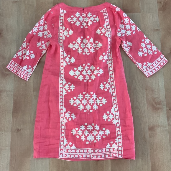 J. Crew Linen Pink Dress Size 2 - Picture 3 of 5